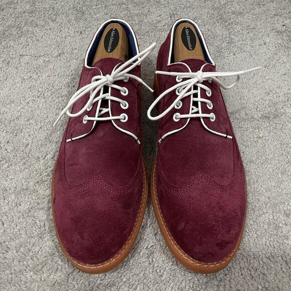 TED BAKER Julppita Wingtip Derby Dress Shoes Men’s Size 10 (UK 9) Burgundy Suede main image 11
